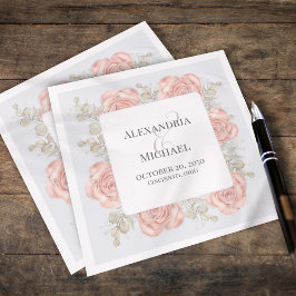 Servilleta De Papel Boho elegante personalizado de cóctel boda