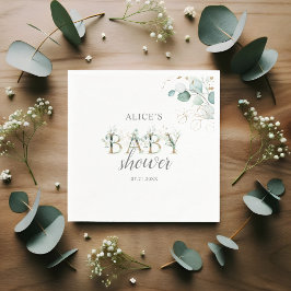 Servilleta De Papel Boho Eucalyptus deja Baby Shower