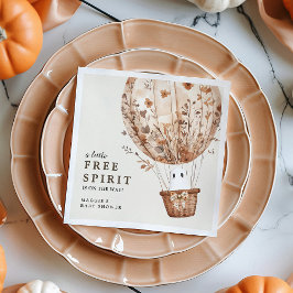 Servilleta De Papel Boho Fall Ghost Wildflower Halloween Baby Shower
