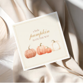 Servilleta De Papel Boho Fall Polka Dot Pumpkins Baby Shower
