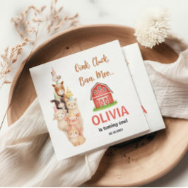 Servilleta De Papel Boho Farm Animal 1st Birthday |Cute Rustic Barnyad