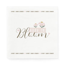 Boho Floral Baby Shower Paper Napkin