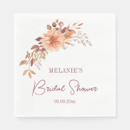 Servilleta De Papel Boho Floral Bridal Shower Paper Napkin