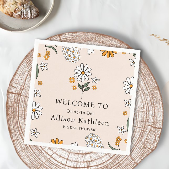 Servilleta De Papel Boho Floral Earth Tones Botánica Bridal Shower (Subido por el creador)