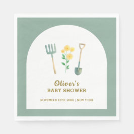 Servilleta De Papel Boho Floral Gardening Baby Shower de cultivo local