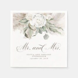 Servilleta De Papel Boho Floral Pampas Grass Boda