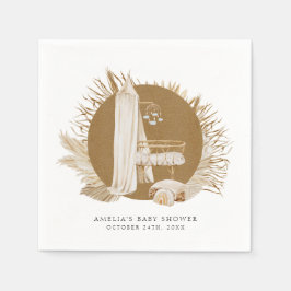 Servilleta De Papel Boho Florals Baby Shower