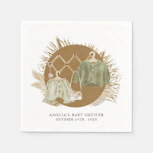 Servilleta De Papel Boho Florals Baby Shower