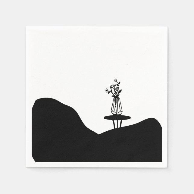 Servilleta De Papel Boho Flower pot on table (Anverso)