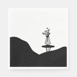 Servilleta De Papel Boho Flower pot on table