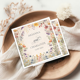 Servilleta De Papel Boho Garden Floral Wedding Napkins