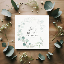 Servilleta De Papel Boho Greenery Eucalyptus Bridal Shower