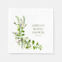 Boho Greenery Watercolor Floral Bridal Shower