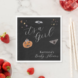 Servilleta De Papel Boho Halloween Es una niña Baby Shower