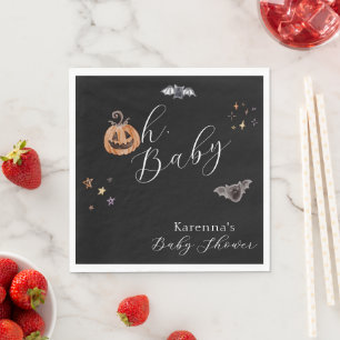 Servilleta De Papel Boho Halloween Revelación de Género Neutral Oh Fie
