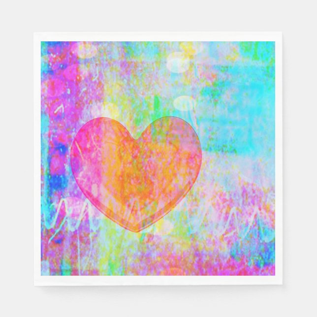 Servilleta De Papel Boho Heart (Anverso)