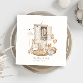 Servilleta De Papel Boho Hello Baby Nursery Wardrobe Crib Baby Shower