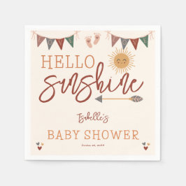 Servilleta De Papel Boho Hello Sunshine Baby Shower