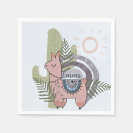 Servilleta De Papel Boho Llama