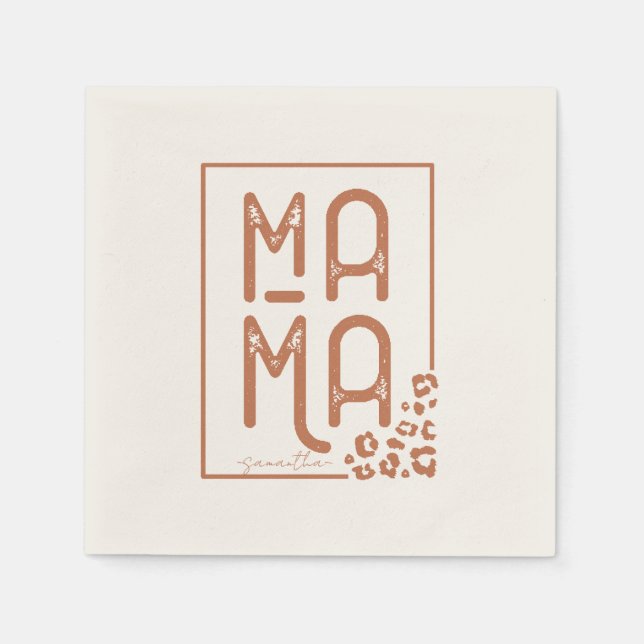 Servilleta De Papel Boho Mama ruso (Anverso)