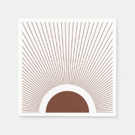Servilleta De Papel Boho Minimalist Sun