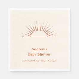 Servilleta De Papel Boho Minimalista neutral Sunshine Baby Shower