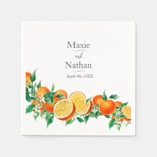 Servilleta De Papel Boho Naranja Blossom Boda