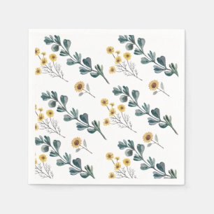 Servilleta De Papel Boho Neutral de Género   Baby Shower acuarela