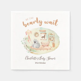 Servilleta De Papel Boho Nursery Podemos Esperar A Baby Shower Napkin