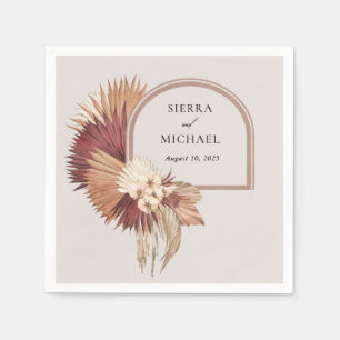 Servilleta De Papel Boho Oasis Tropical Elegante Boda