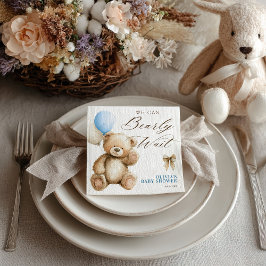 Servilleta De Papel Boho Podemos Esperar A Que Teddy Bear Baby Shower