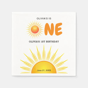 Servilleta De Papel Boho Primer Viaje Alrededor del Sol Cumpleaños 1