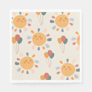 Servilleta De Papel Boho Primer Viaje Alrededor del Sol Cumpleaños 1