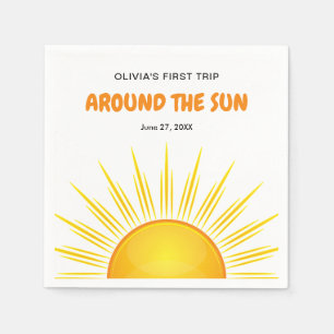 Servilleta De Papel Boho Primer Viaje Alrededor del Sol Cumpleaños 1