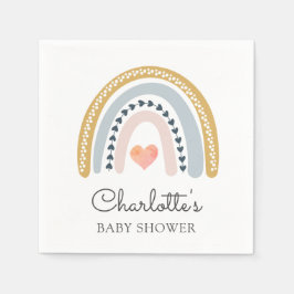 Servilleta De Papel Boho Rainbow Baby Shower