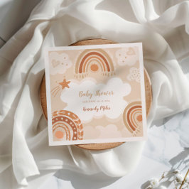 Servilleta De Papel Boho Rainbow Baby Shower