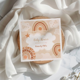 Servilleta De Papel Boho Rainbow Baby Shower