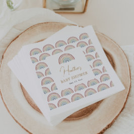 Servilleta De Papel Boho Rainbow Baby Shower