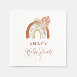 Servilleta De Papel Boho Rainbow Baby Shower