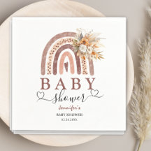 Boho Rainbow | Género Neutral Baby Shower Napkin