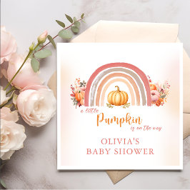 Servilleta De Papel Boho Rainbow Little Pumpkin Cae en Baby Shower