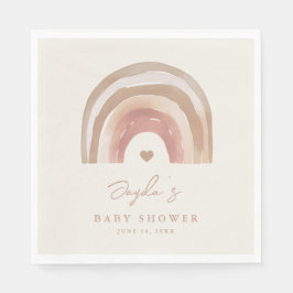 Servilleta De Papel Boho Rainbow Neutral Baby Shower