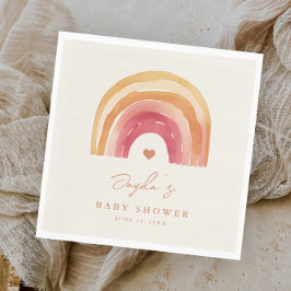 Servilleta De Papel Boho Rainbow Terracotta Baby Shower