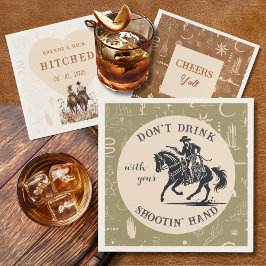 Servilleta De Papel Boho Ranch Boda Cowboy Paper Cocktail Napkin