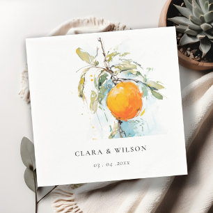 Servilleta De Papel Boho Resumen Boetchy Naranja Boda Jardín