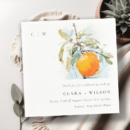 Servilleta De Papel Boho Resumen Boetchy Naranja Boda Jardín