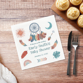Servilleta De Papel Boho Retro Dreamcatcher Baby Shower
