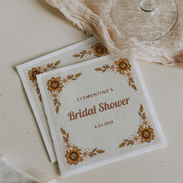 Servilleta De Papel Boho Retro Flores | Despedida de Soltera
