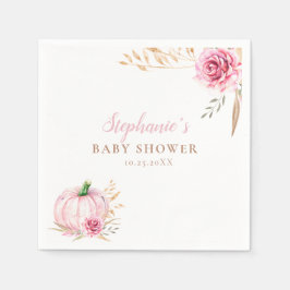 Servilleta De Papel Boho rustico otoñal Pumpkin bebé Ducha