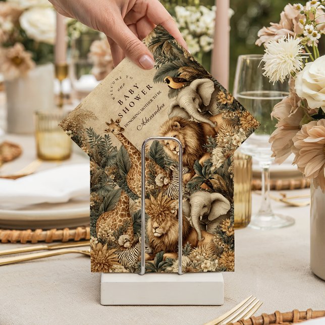 Servilleta De Papel Boho Safari Animals Baby Shower (Subido por el creador)